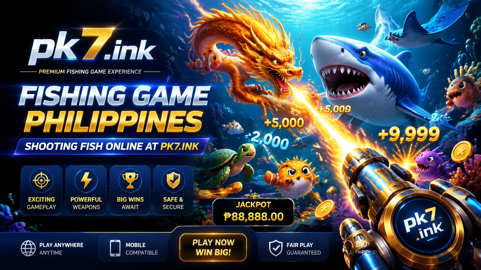 Shooting fish online visual sa mobile at desktop